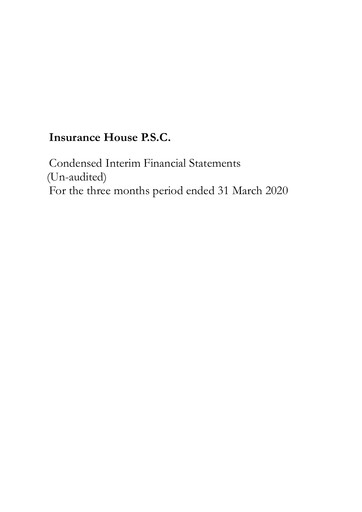 Thumbnail Insurance House Quarterly Report 2020-q1