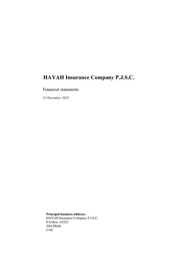 Thumbnail Hayah Insurance Company Financial Statement 2025