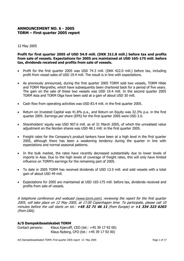Thumbnail TORM Quarterly Report 2005-q1