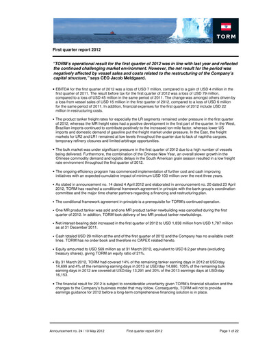 Thumbnail TORM Quarterly Report 2012-q1