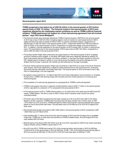 Thumbnail TORM Quarterly Report 2012-q2