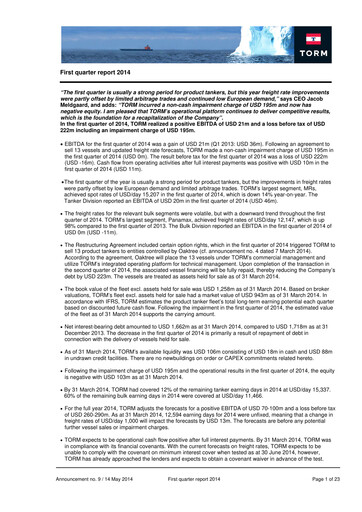 Thumbnail TORM Quarterly Report 2014-q1