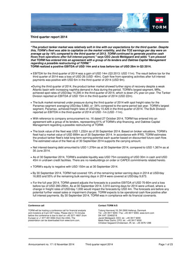 Thumbnail TORM Quarterly Report 2014-q3