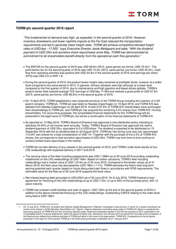 Thumbnail TORM Quarterly Report 2016-q2