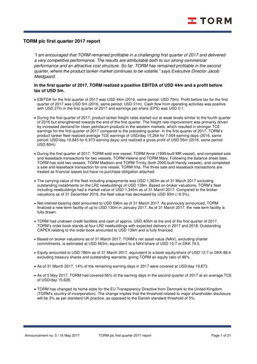 Thumbnail TORM Quarterly Report 2017-q1