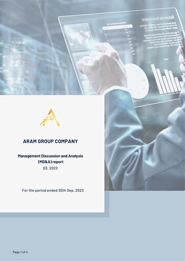 Miniature Aram Group Rapport trimestriel 2023-q3