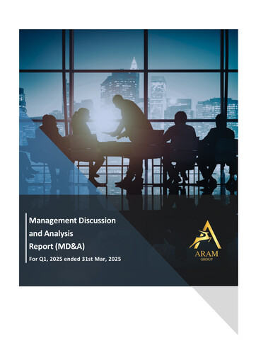 Miniature Aram Group Rapport trimestriel 2025-q1