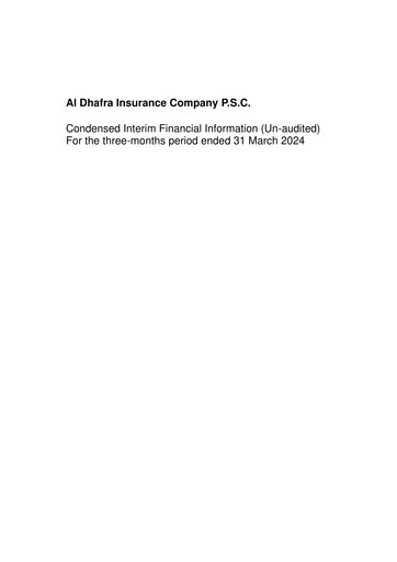 Thumbnail Al Dhafra Insurance Quarterly Report 2024-q1