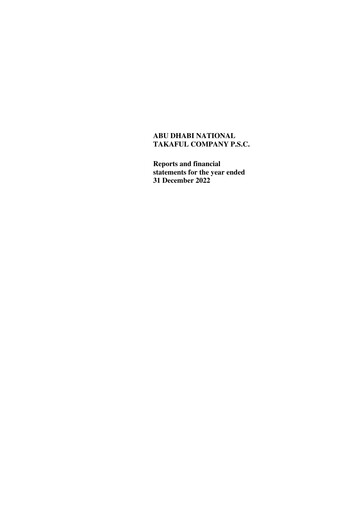 Miniature Abu Dhabi National Takaful Rapport financier 2022