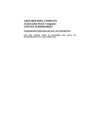 Thumbnail ADES Holding Company Financial Statement 2023