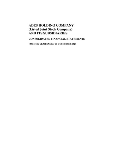 Thumbnail ADES Holding Company Financial Statement 2024