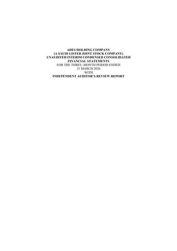 Thumbnail ADES Holding Company Quarterly Report 2026-q1
