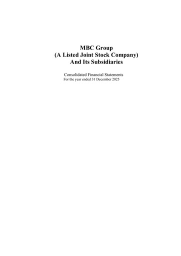 Thumbnail MBC Group Co. Financial Statement 2025