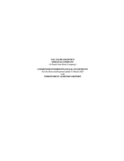 Thumbnail SAL Saudi Logistics Services Financial Statement 2025-q1
