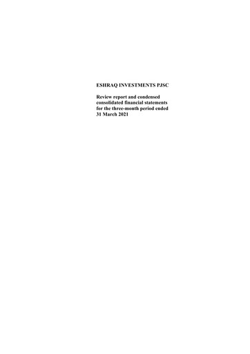 Thumbnail Eshraq Investments Quarterly Report 2021-q1