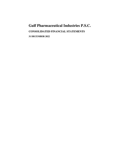 Miniature Gulf Pharmaceutical Industries Bilan financier 2022