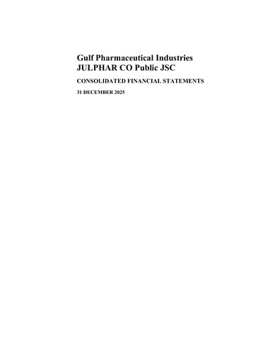 Miniature Gulf Pharmaceutical Industries Bilan financier 2025