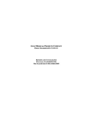 Thumbnail Gulf Medical Projects Company Annual Report 2025