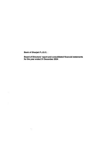 Thumbnail Bank of Sharjah Financial Statement 2024