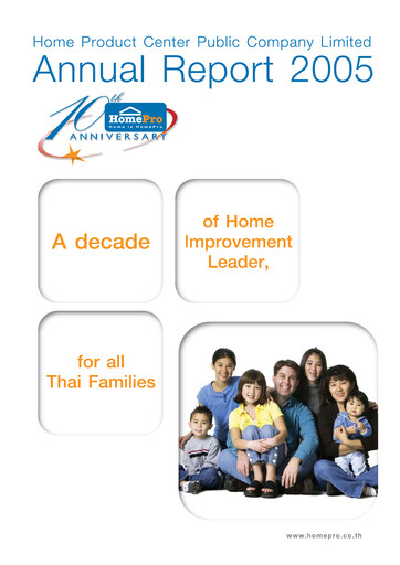 Thumbnail Home Product Center Annual Report 2005