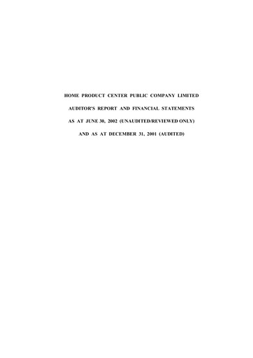 Thumbnail Home Product Center Quarterly Report 2002-q2