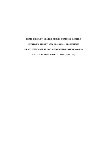 Thumbnail Home Product Center Quarterly Report 2003-q3