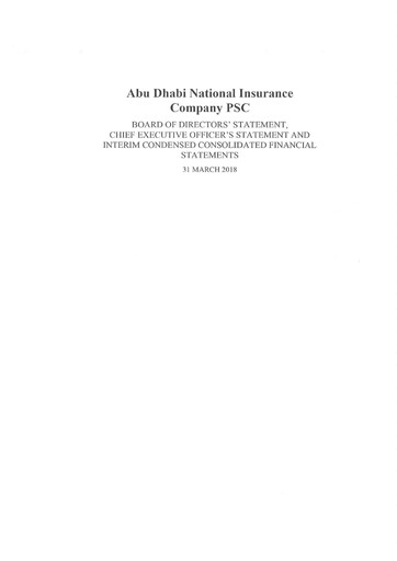Thumbnail Abu Dhabi National Insurance Company Quarterly Report 2018-q1