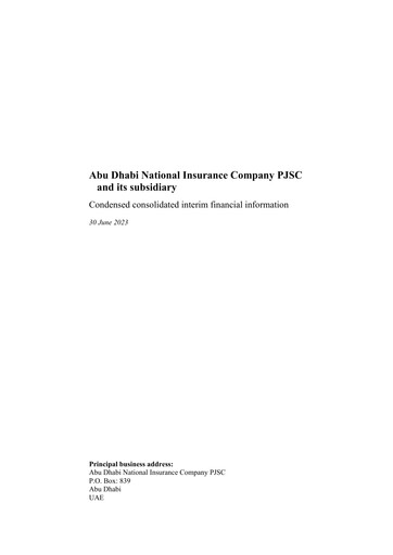 Thumbnail Abu Dhabi National Insurance Company Quarterly Report 2023-q2