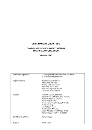 Thumbnail GFH Financial Group Financial Report 2016-h1