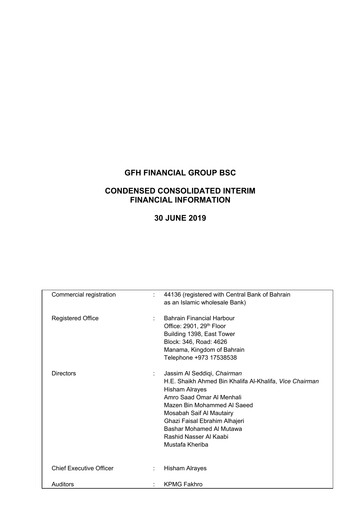 Thumbnail GFH Financial Group Financial Report 2019-h1