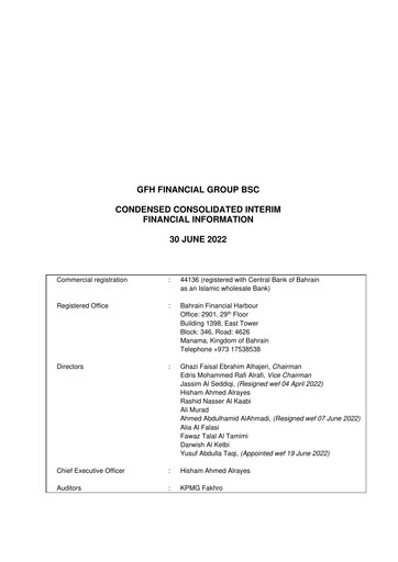 Thumbnail GFH Financial Group Financial Report 2022-h1