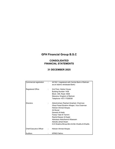 Thumbnail GFH Financial Group Financial Statement 2025