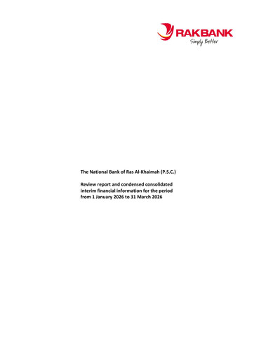Thumbnail RAKBANK (The National Bank of Ras Al Khaimah) Quarterly Report 2026-q1