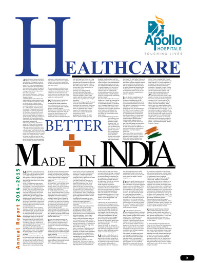 Miniature Apollo Hospitals
 Rapport annuel 2014-2015