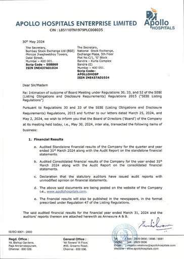 Thumbnail Apollo Hospitals
 Financial Statement 2023-2024