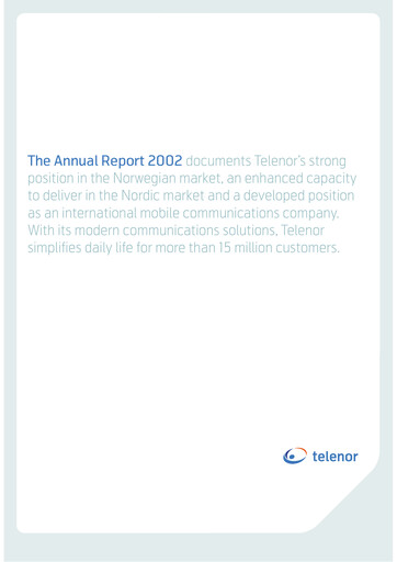 Thumbnail Telenor Annual Report 2002