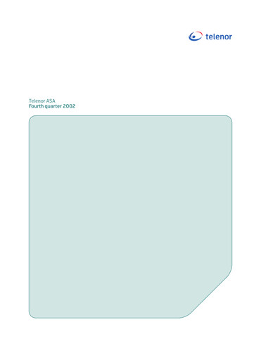 Miniature Telenor Rapport trimestriel 2002-q4