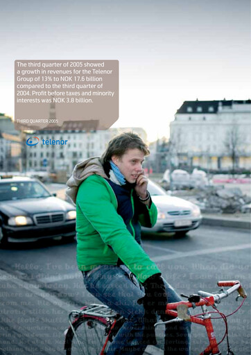 Miniature Telenor Rapport trimestriel 2005-q3