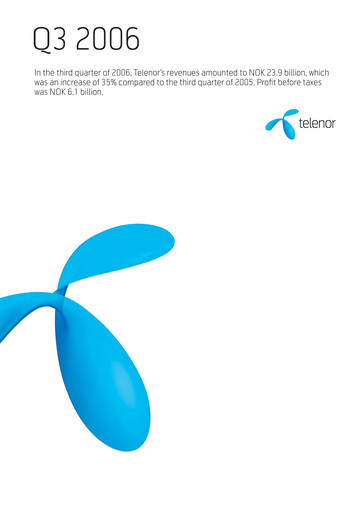 Miniature Telenor Rapport trimestriel 2006-q3