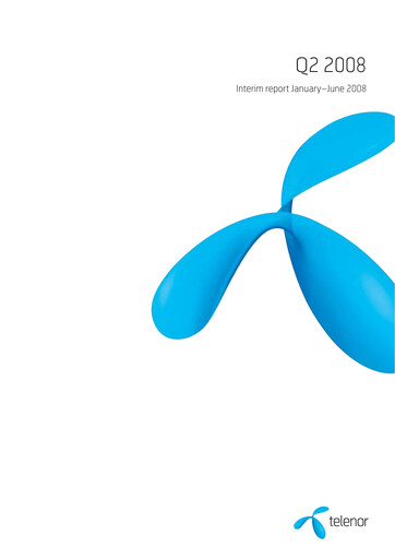 Miniature Telenor Rapport trimestriel 2008-q2
