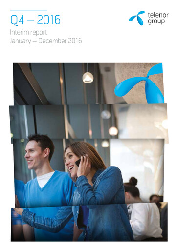 Miniature Telenor Rapport trimestriel 2016-q4