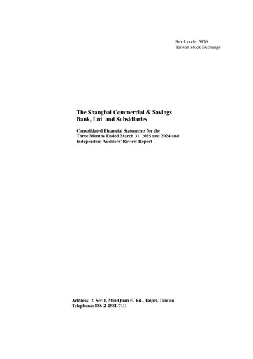 Vorschaubild Shanghai Commercial and Savings Bank Quartalsbericht 2025-q1