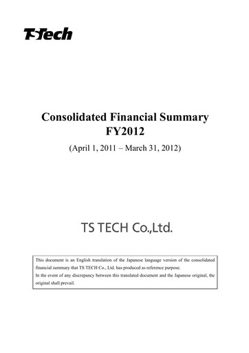 Thumbnail TS TECH Financial Statement fy2012
