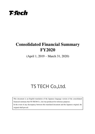 Thumbnail TS TECH Financial Statement fy2020