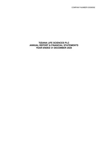 Thumbnail Tiziana Life Sciences Annual Report 2020