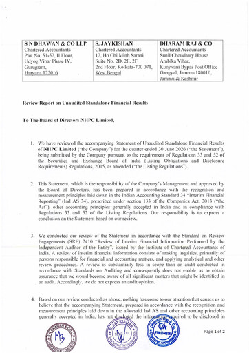 Thumbnail NHPC Limited
 Quarterly Report 2026-q1