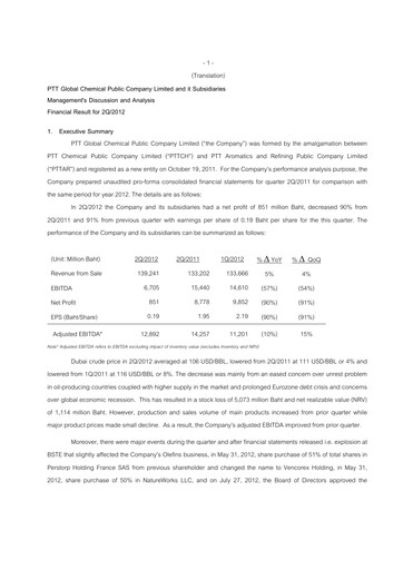 Thumbnail PTT Global Chemical Quarterly Report 2012-q2