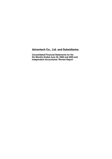 Thumbnail Advantech Financial Statement 2006-h1