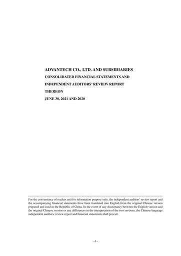 Thumbnail Advantech Financial Statement 2021-h1