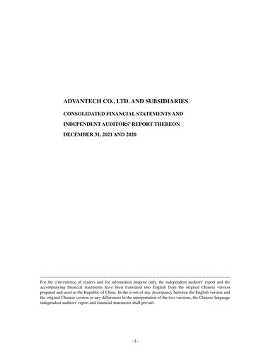 Thumbnail Advantech Financial Statement 2021